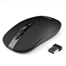 Leadsail Rechargeable Wireless Computer Mouse, 2.4G Portable Slim Cordless Op...