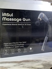 Massage Gun with Upgraded Extended Handle with 4 Massage Head  6 Speed Levels