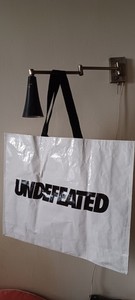 UNDEFEATED Large Shopping Tote Bag Gift Packaging White Plastic 19 X 23 X 6"