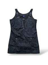 Vintage Denim Mini Dress W224 Women's Size S
