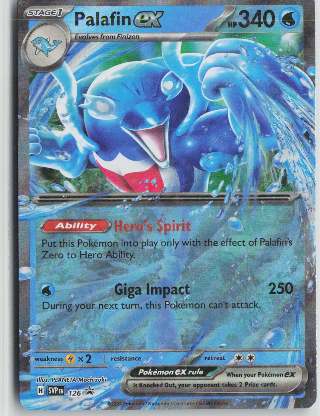 NM Palafin ex 126 Holo Promo Scarlet & Violet Promo Pokemon