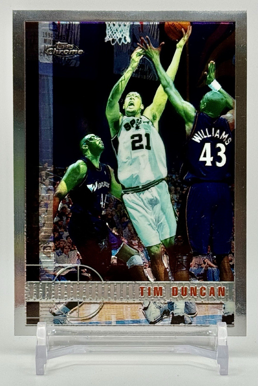 Tim Duncan 1997 Topps Chrome #115 Base Price Guide - Sports Card