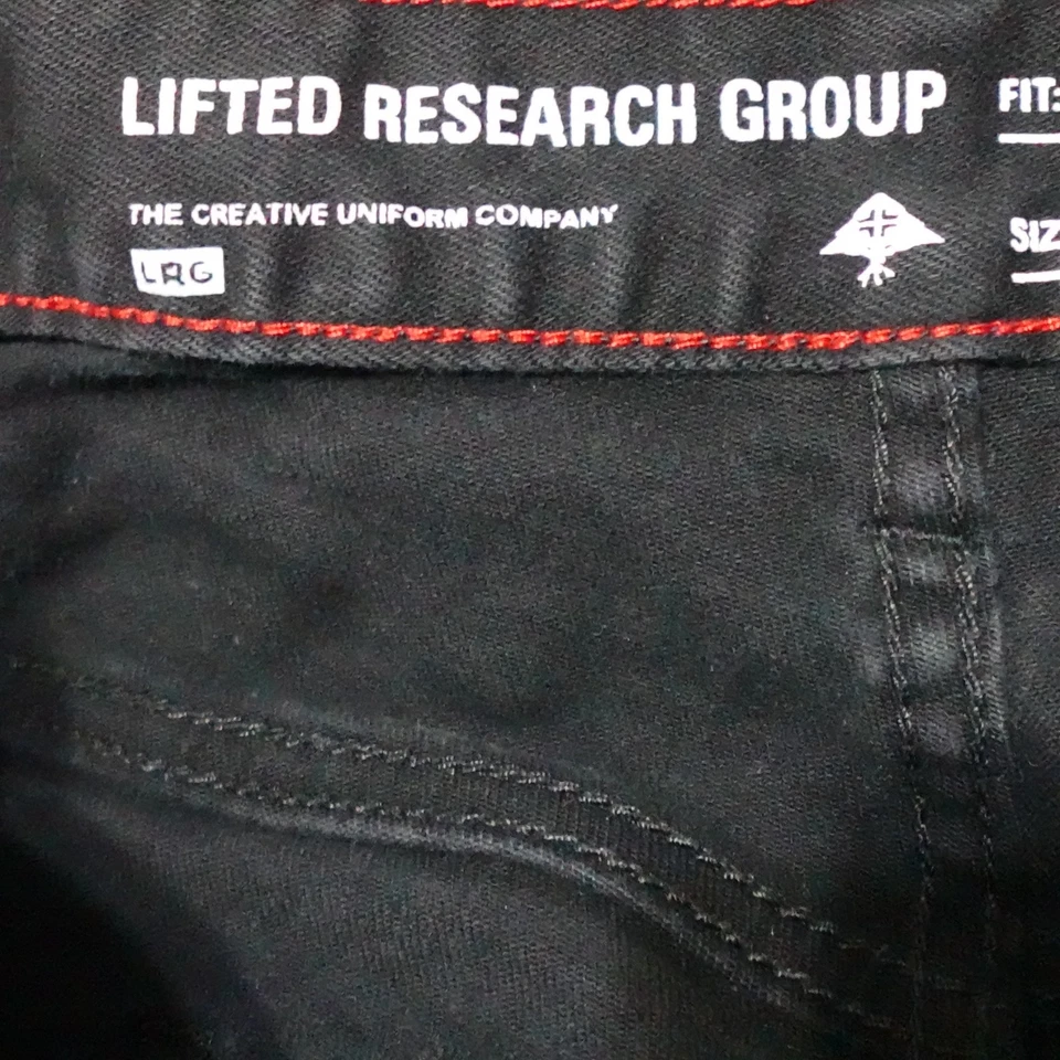 Pantalones Lifted Research Group True Tapered para hombre talla 42 negros ropa de trabajo Foto 2 de 4