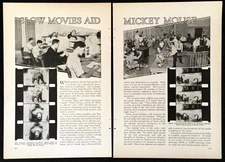 Walt Disney Cartoons Mickey Mouse 1932 Animation techniques vintage pictorial