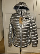 PLEIN Sport Steppjacke Puffer Jacket Silber Metallic 36 Gr. Neu