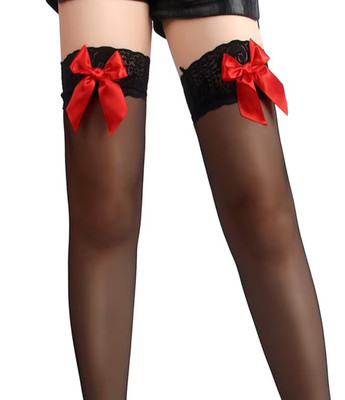 Dessous Stockings mit Schleife (9)