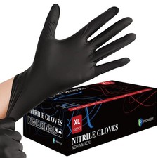 100 Count 4 Mil Nitrile Disposable Gloves Latex Free Powder Free Food Safe