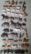 Masse Tier Figur DDR Spielzeug Bauernhof Schaf Löwe Zaun Pferd Fuchs Büffel reh