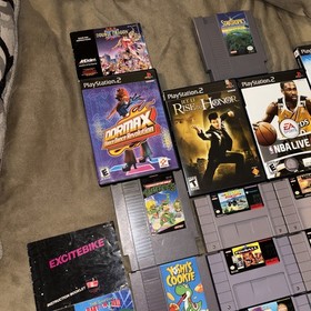 Video Game Lof Of 20 NES, SNES, PS2, Nintendo, Mario, Double Dragon Tested