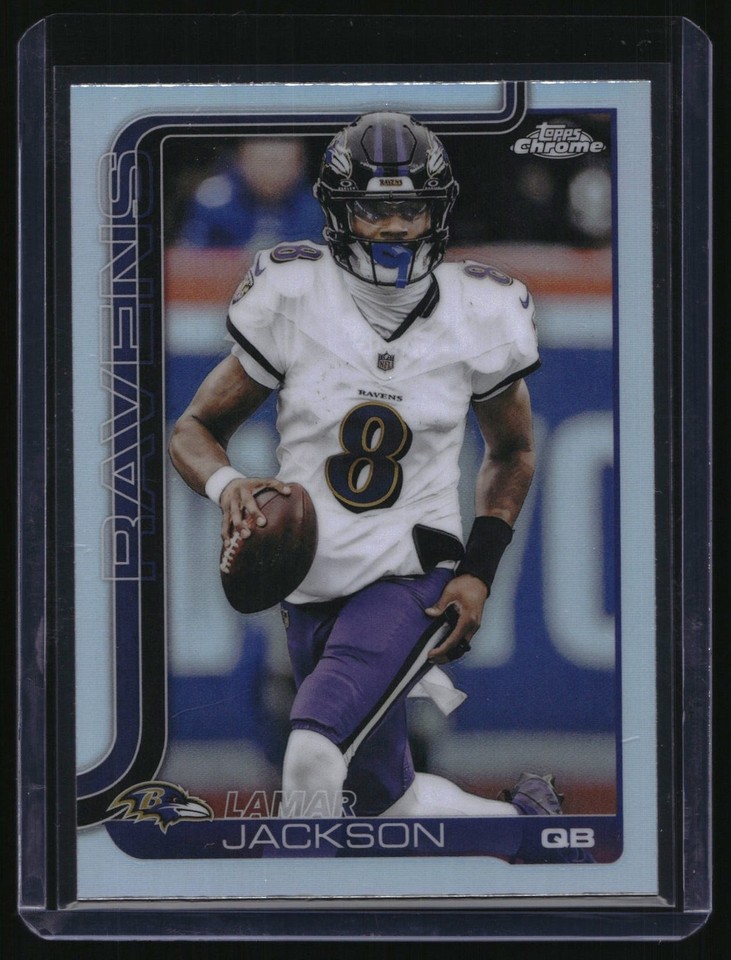 2025 Topps Chrome #24 Lamar Jackson Refractor Ravens