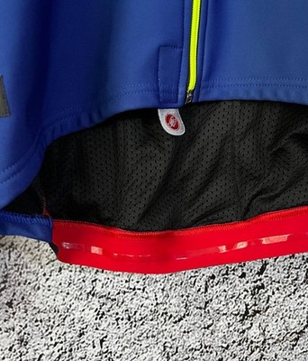 Castelli Cycling Jacket Mens Windstopper Blue Full Zip Size L | eBay