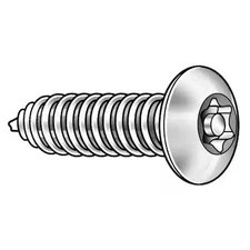 Tamper-Pruf Screws 91330 Tamper Resistant Screw, 1-1/2 In, Plain Finish, 18-8