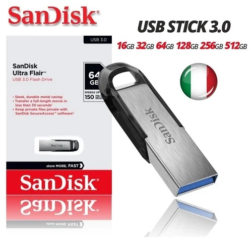 SanDisk Ultra Flair USB Stick 3.0 16GB 32GB 64GB 128GB 256GB 512GB Flash Drive
