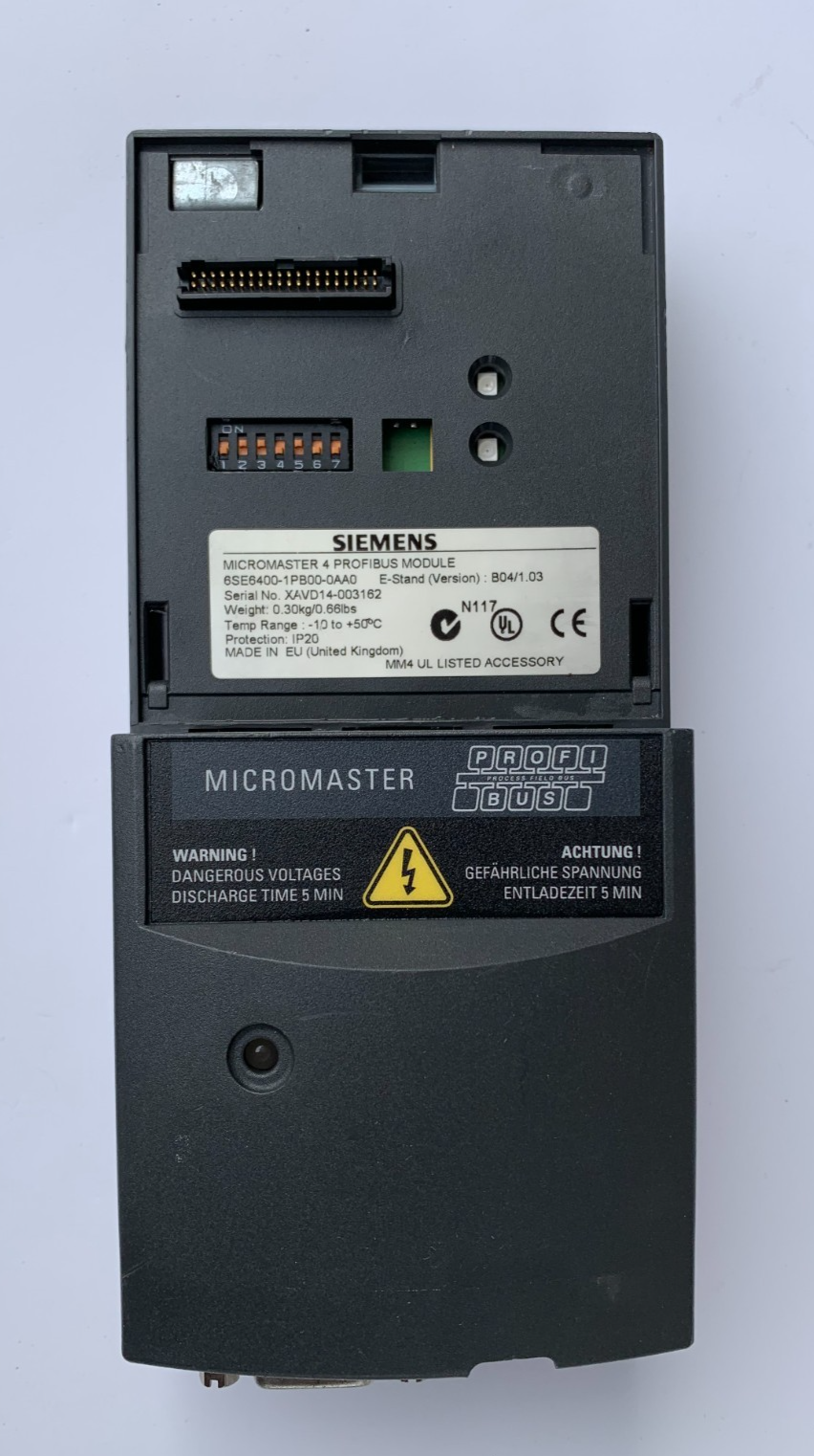 SIEMENS MICROMASTER 4 6SE6400-1PB00-0AA0 PROFIBUS MODULE