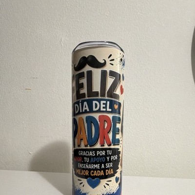 Feliz Dia Del Padre 16 oz Plastic Insulated Tumbler w/ Drink-Through Lid