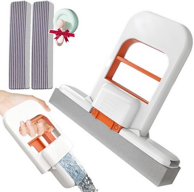 2025 New Upgrade Mini Portable Self-Squeezing Mop, Mini Mops for Small Spaces
