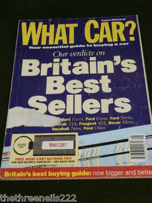 WHAT CAR? - BRITAIN'S BEST SELLERS - AUG 1992