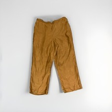 Alfred Dunner Pull-On Pants Women 14 Petite 14P Brow Lightweight Textured Fabric