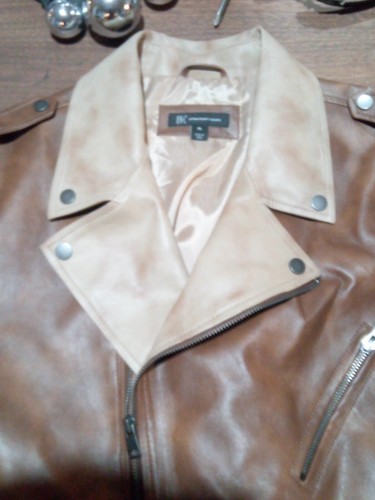 NWT Men's BrownINC International Concepts Faux Leather Jacket Size XL - Picture 8 of 15
