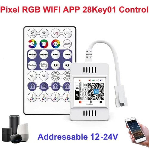 DC5-24V WS2811 Addressable Led Strip Lights WiFi RGB Pixels LED Controller Alexa - Picture 7 of 30