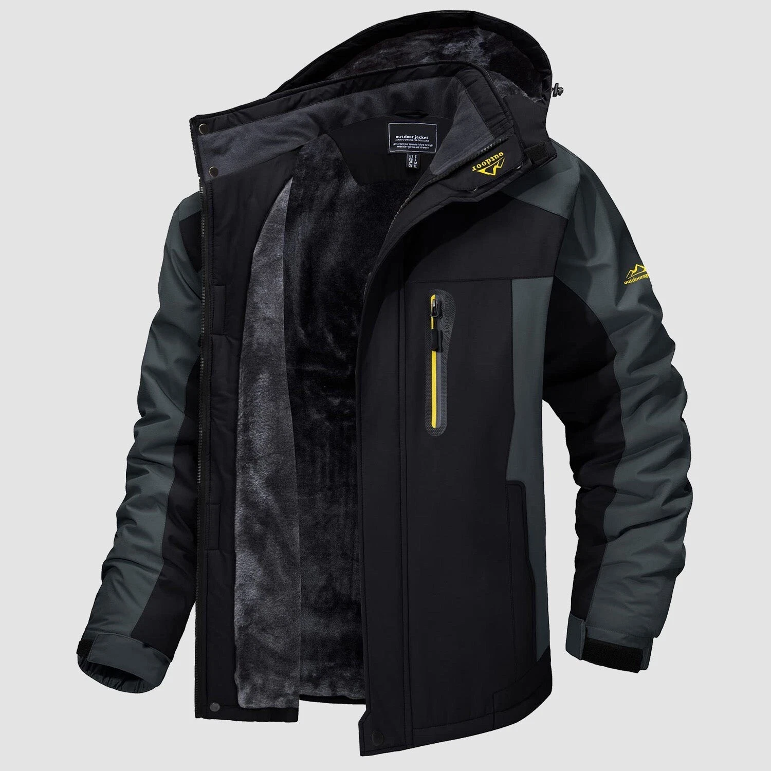 Men’s Winter Coats Water Resistant Snow Ski Jacket Fleece Lined Parka
