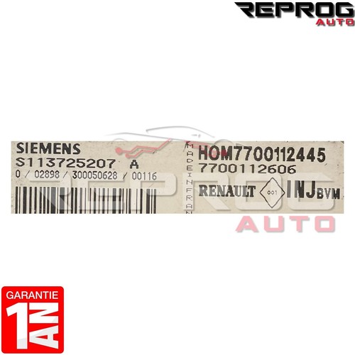 CALCULATEUR DÉCODÉ RENAULT LAGUNA S113725207A 7700112606 7700112445 FENIX 5 - Picture 2 of 2