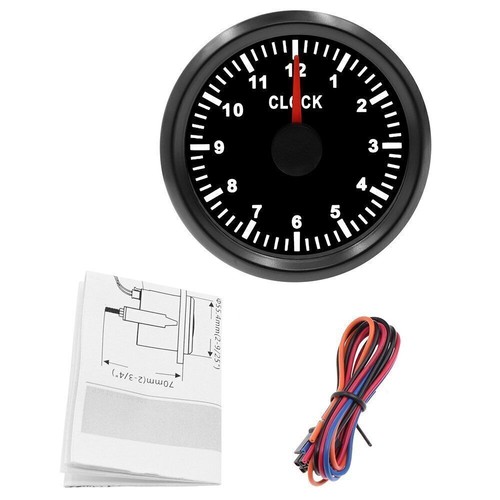 52mm Car Gauge Clock Meter Luminous Interior Watch Auto Dashboard Clocks Boat - Picture 9 of 12