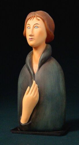 Figurine Femme Yeux Bleu De Modigliani Décoratifs Petite Statue Moderne - Afbeelding 1 van 5