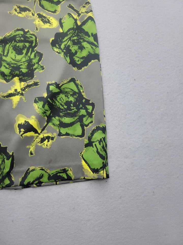 Falda corta tejida Mac & Jac para mujer 8 verde/gris línea A floral mezcla de poliéster Foto 2 de 4