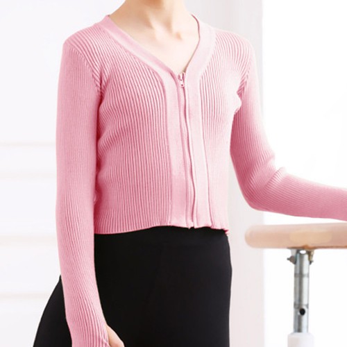 Kids Girls Cardigan Ballet Warp Sweater Shrug Solid Color Top Gymnastic Jacket - Picture 7 of 46