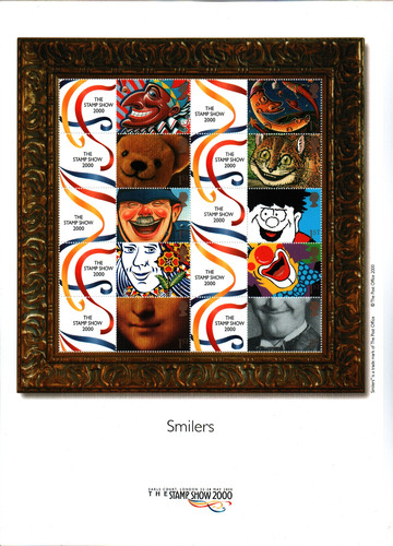 LS1 STAMP SHOW 2000 SMILERS GENERIC SHEET TOP CONDITION - 第 1/1 張圖片