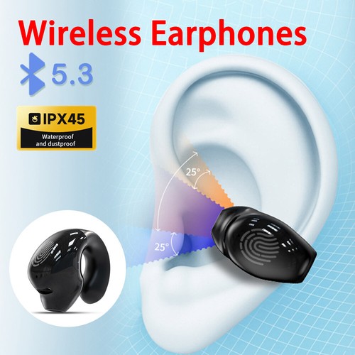 Auriculares individuales inalámbricos Bluetooth 5.3 con clip para oreja Auriculares Control táctil - Imagen 2 de 24