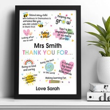 Personalised Thank You Teacher Gifts End Of Year School Leaving Presents