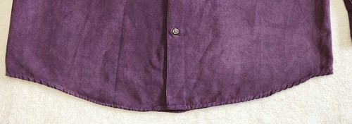 Basic Editions~ Women's Long Sleeve Button Up Top ~ Size Med ~ Purple~ Vintage - Picture 6 of 11