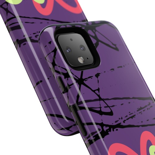 Hearts on Purple & Black Tough Handyhülle für iPhone, Samsung Galaxy, Goog Pixel - Bild 174 von 285