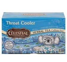 Celestial Seasonings THROAT COOLER 16-Tea Bags Menthol Cooling Sensation BB 8/25