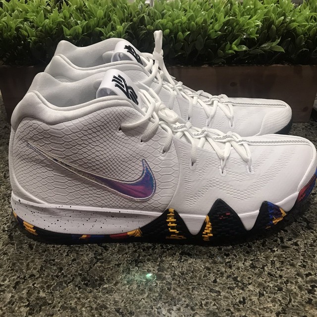 Nike Kyrie 4 March Madness NCAA Tournament White/Multi Color 943806-104 Size 17 | eBay