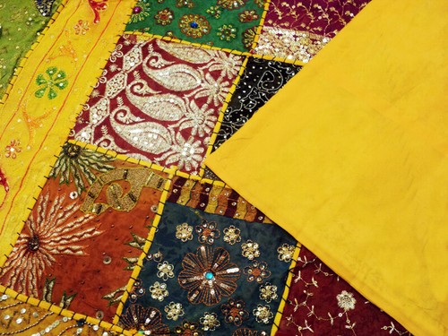 5 PC HANDCRAFTED BEAD QUILT BEDSPREAD COVERLET BLANKET THROW FESTIVE SEASON GIFT - Picture 13 of 13