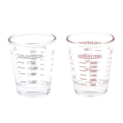 1 pièce 30 ml tasse à mesurer en verre avec échelle verre abattu verre liquide once C ~ WR - Photo 1 sur 12