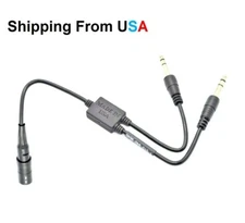 BOSE (6pin) TO GENERAL AVIATION HEADSET ADAPTER, BOSE HEADSET TO Dual Plug GA