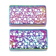 2x Humbucker Guitar Pickup Cover 50 52mm 12 Holes for LP Electric Guitar Rainbow
