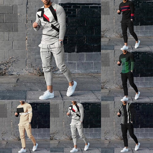 2 Teiler Herren Trainingsanzug Outfit Jogginganzug Freizeit Jogginganzüge Sport - Set - Bild 11 von 21