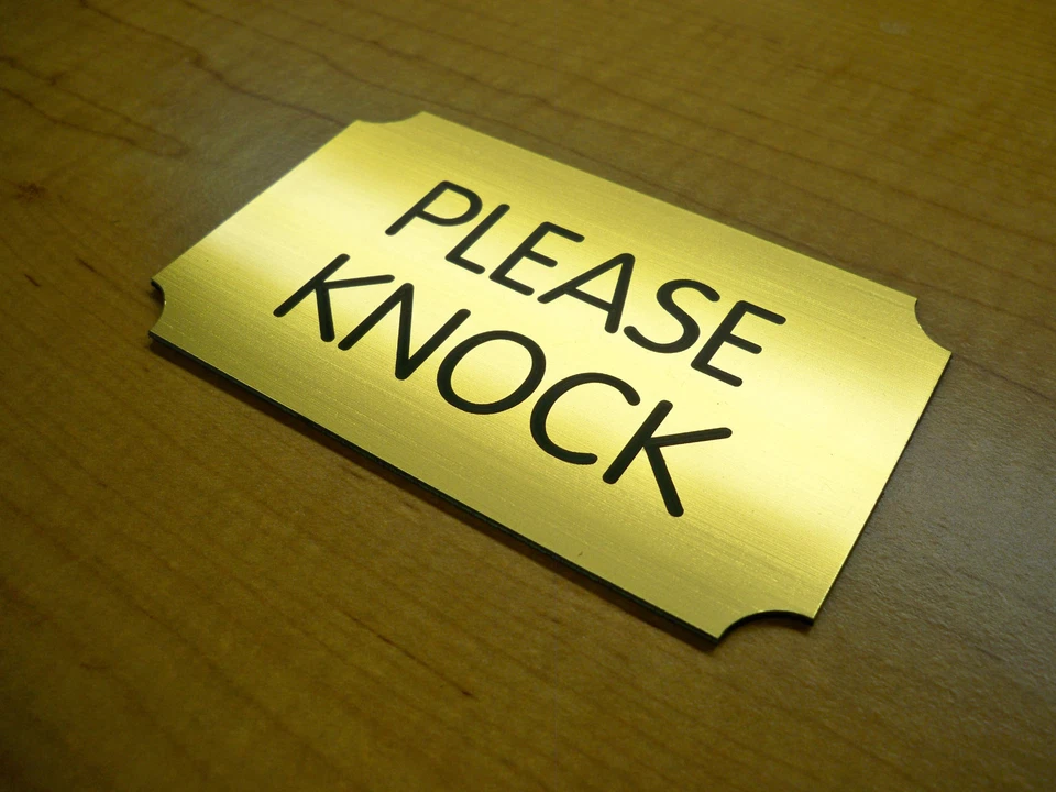 Letrero de suite de negocios dorado grabado personalizado 3x5 oficina en casa pequeña pared placa de puerta Foto 4 de 4