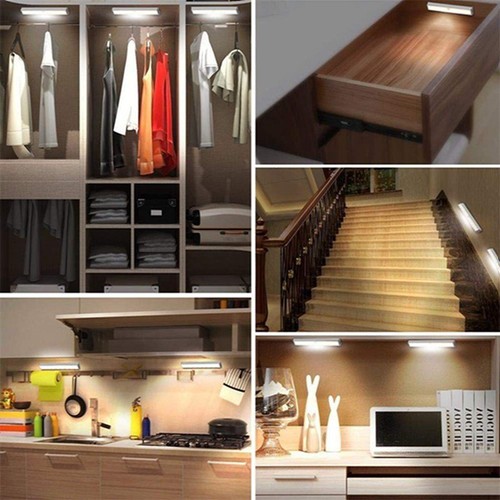 LED Motion Sensor PIR Light Cordless Battery Powered Night Light Closet Stair - Picture 11 of 13