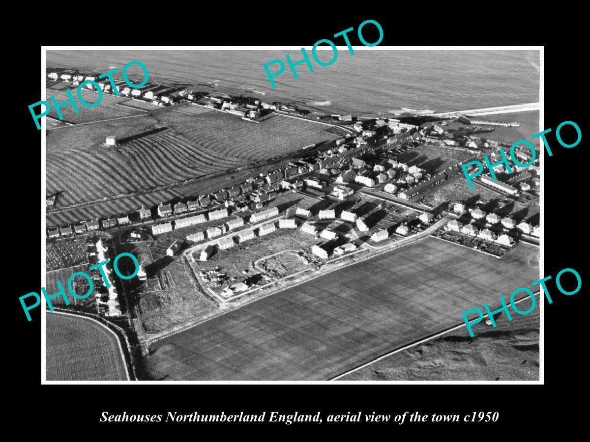 OLD 6 X 4 HISTORIC PHOTO OF SEAHOUSES ENGLAND AERIAL VIEW OF THE TOWN ...