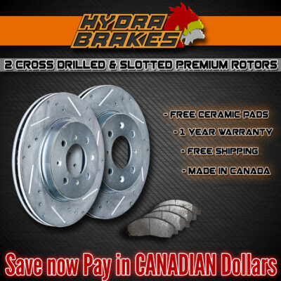 FITS 2011 FORD CROWN VICTORIA Drill Slot Brake Rotors CERAMIC SLV F