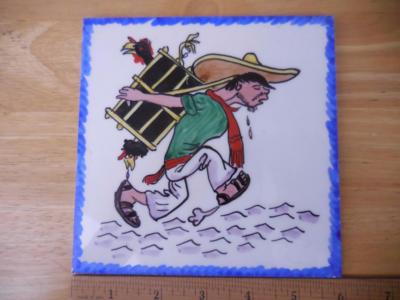 Mexico Southwest Theme 6'' Ceramic Tile by RAKO Czechoslovakia