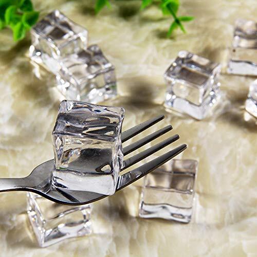Clear Fake Ice Cubes, 50 PCS Plastic Ice Cubes Acrylic Clear Ice Rock - Picture 4 of 7