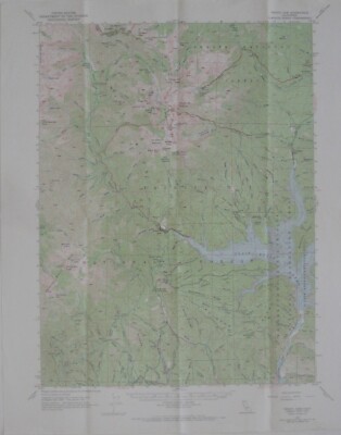 1950 USGS Topo Map TRINITY DAM California Clair Enngel Lake Mines Trails Roads