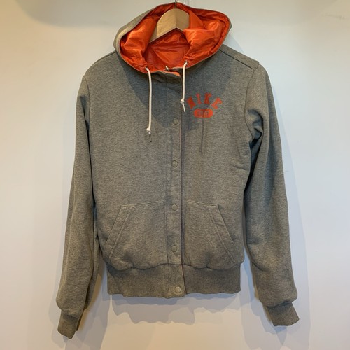 Nike Reversible Jacket Womens Size Small Orange Grey Sample Hooded - Picture 9 of 23